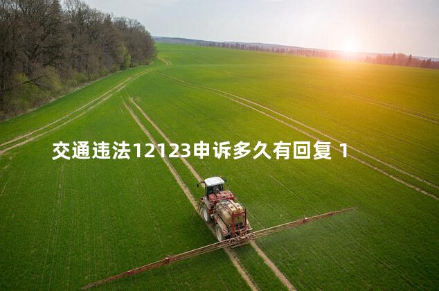 交通违法12123申诉多久有回复 12123申诉能通过吗